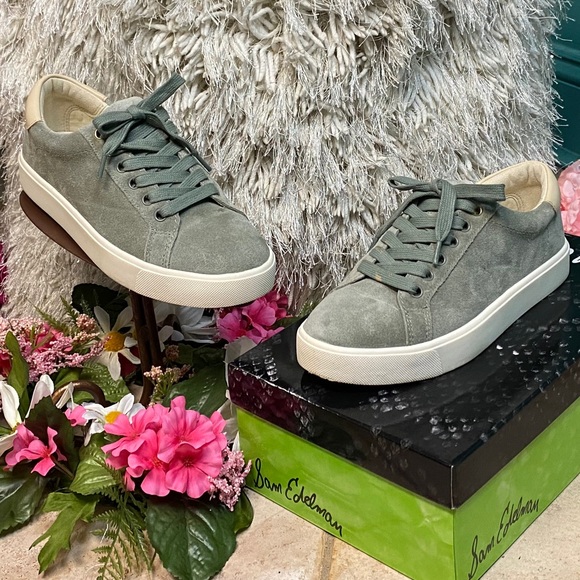Sam Edelman Ethyl Seafoam Suede Sneakers size 6M - Picture 1 of 8